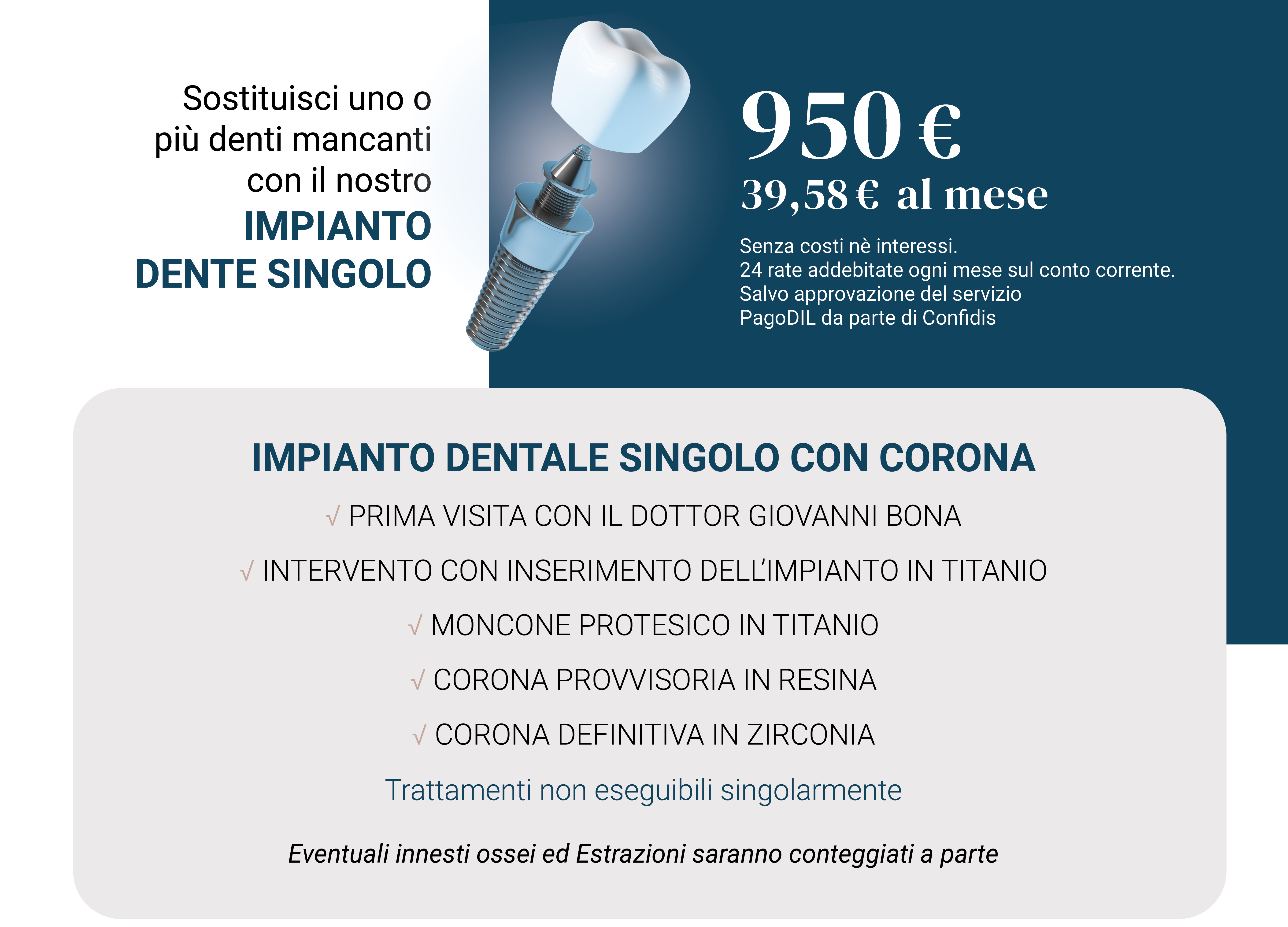 Impianto dente singolo Impianto dente singolo